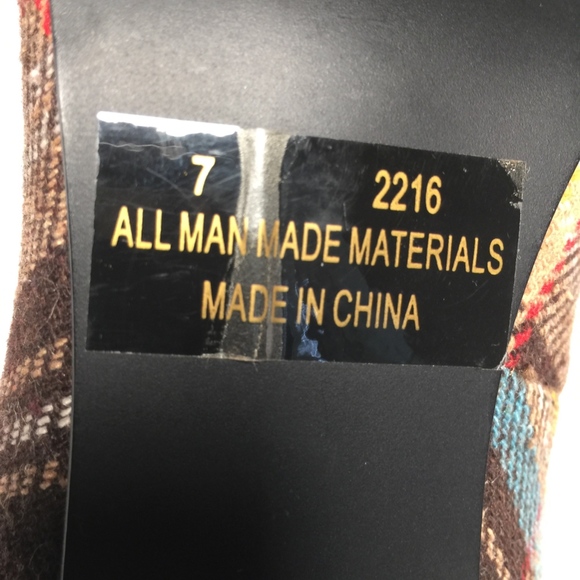 Street Feet Pumps, Plaid,  Brown, Teal, Tan - 014 - Picture 7 of 8